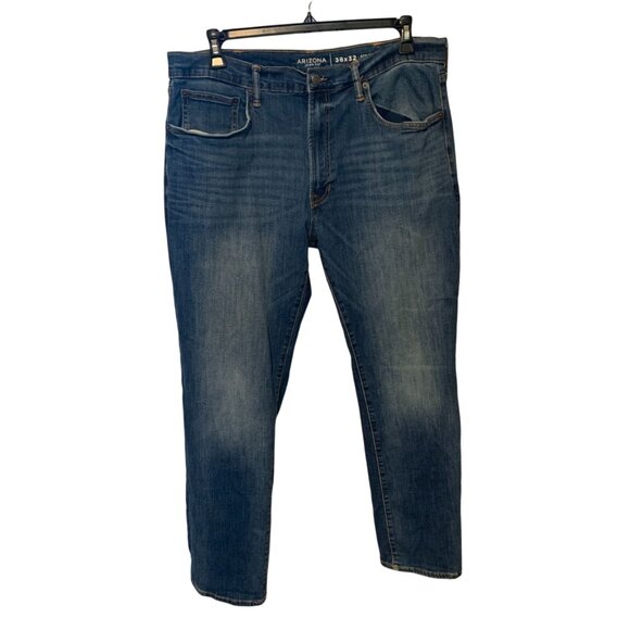 Arizona Jeans Co Mens Size 38x32 Athletic Taper Jeans Blue Denim - Picture 1 of 5